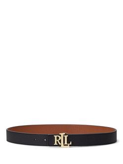 Lauren Ralph Lauren Pebble Leather Reversible Regular Belt, Black/Tan, Black/Tan