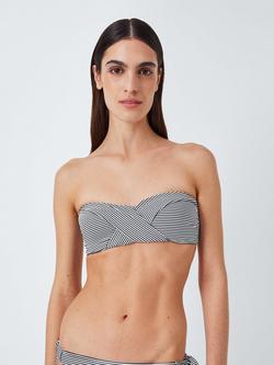 John Lewis St Tropez Twist Bandeau Bikini Top, Navy, Navy