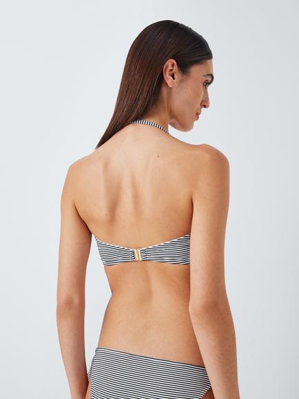 John Lewis St Tropez Twist Bandeau Bikini Top, Navy - view 2, Navy