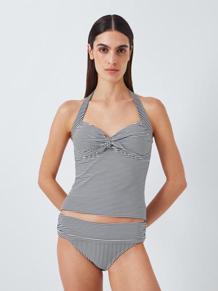 John Lewis St Tropez Halterneck Tankini Top, Navy, Navy
