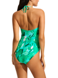 Seafolly Secret Gardn Bandeau Swimsuit, Jade