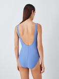 John Lewis Palma Twist Front Swimsuit, Blue, Blue