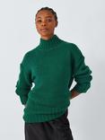 John Lewis ANYDAY Funnel Neck Longline Jumper, Green