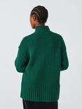 John Lewis ANYDAY Funnel Neck Longline Jumper, Green