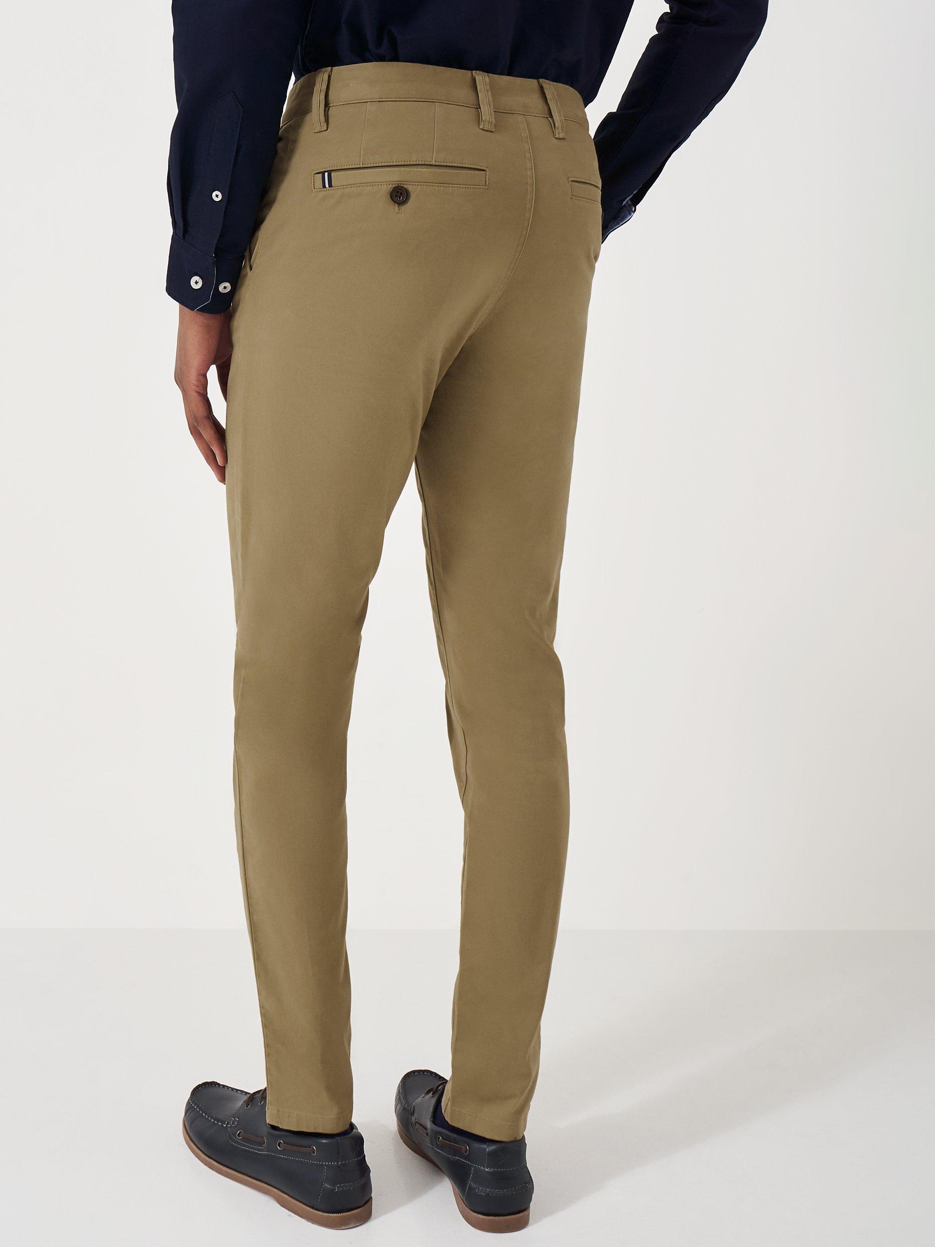 Product image 2 of 5, which shows Crew Clothing Slim Fit Chino Trousers, Tan, 30R