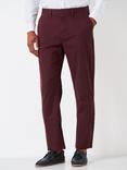 Crew Clothing Straight Fit Chino Trousers, Burgundy