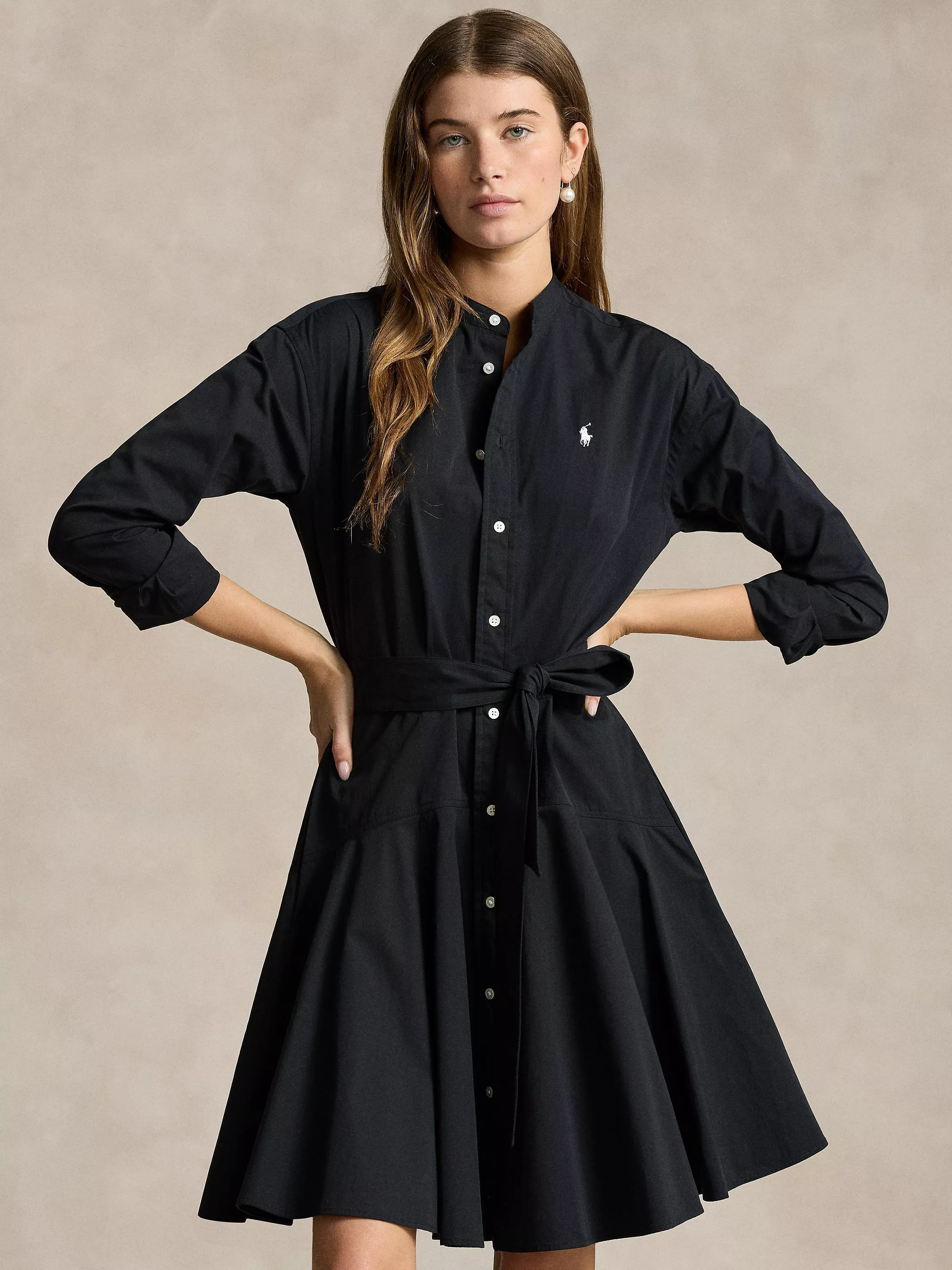 Ralph lauren black dress shirt best sale