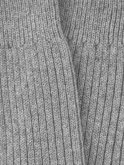 John Lewis Cashmere Rich Rib Knit Bed Socks - view 2, Grey
