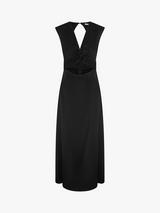 OMNES Marin Twist Front Satin Midi Dress