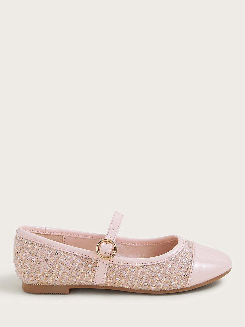 Monsoon Kids' Sparkle Tweed Ballerina Shoes