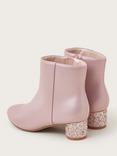 Monsoon Kids' Shimmer Heel Boots, Pink