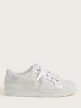 Monsoon Kids' Bridal Glitter Trainers, Ivory