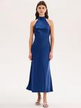 OMNES Seychelles Drape Back Dress, Navy