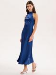 OMNES Seychelles Drape Back Dress, Navy
