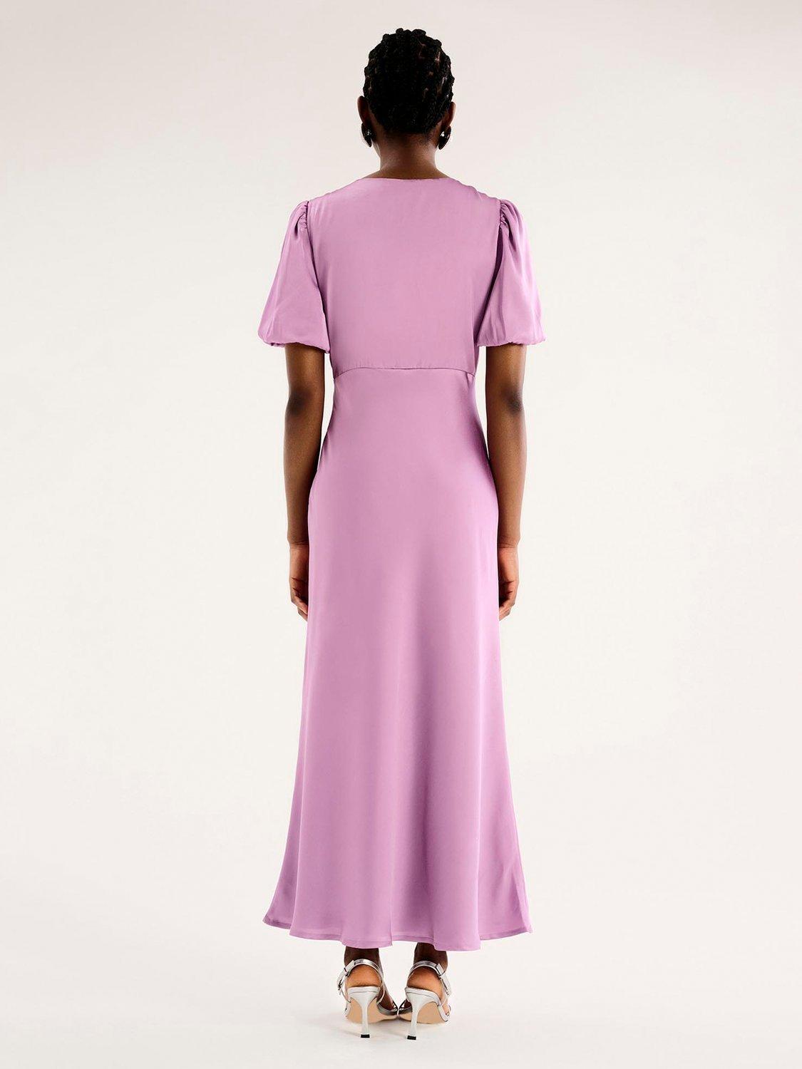 Product image 3 of 5, which shows OMNES Rosie Puff Sleeve Dress, Lilac, 6