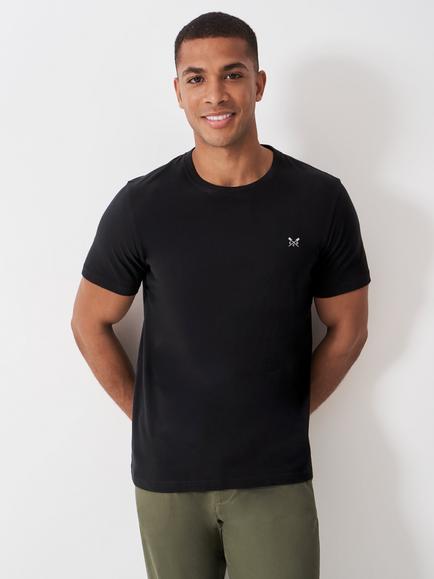 Crew Clothing Crew Neck Cotton T-Shirt, Black