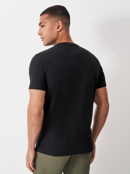 Crew Clothing Crew Neck Cotton T-Shirt - view 2, Black