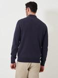 Crew Clothing Heritage Half Zip Knit Sweater, Midnight Blue
