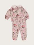 Monsoon Baby Floral Long Sleeve Top & Trousers Set, Pink