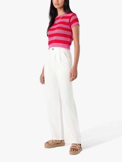 OMNES Lexi Cotton Short Sleeve Jumper - view 2, Magenta