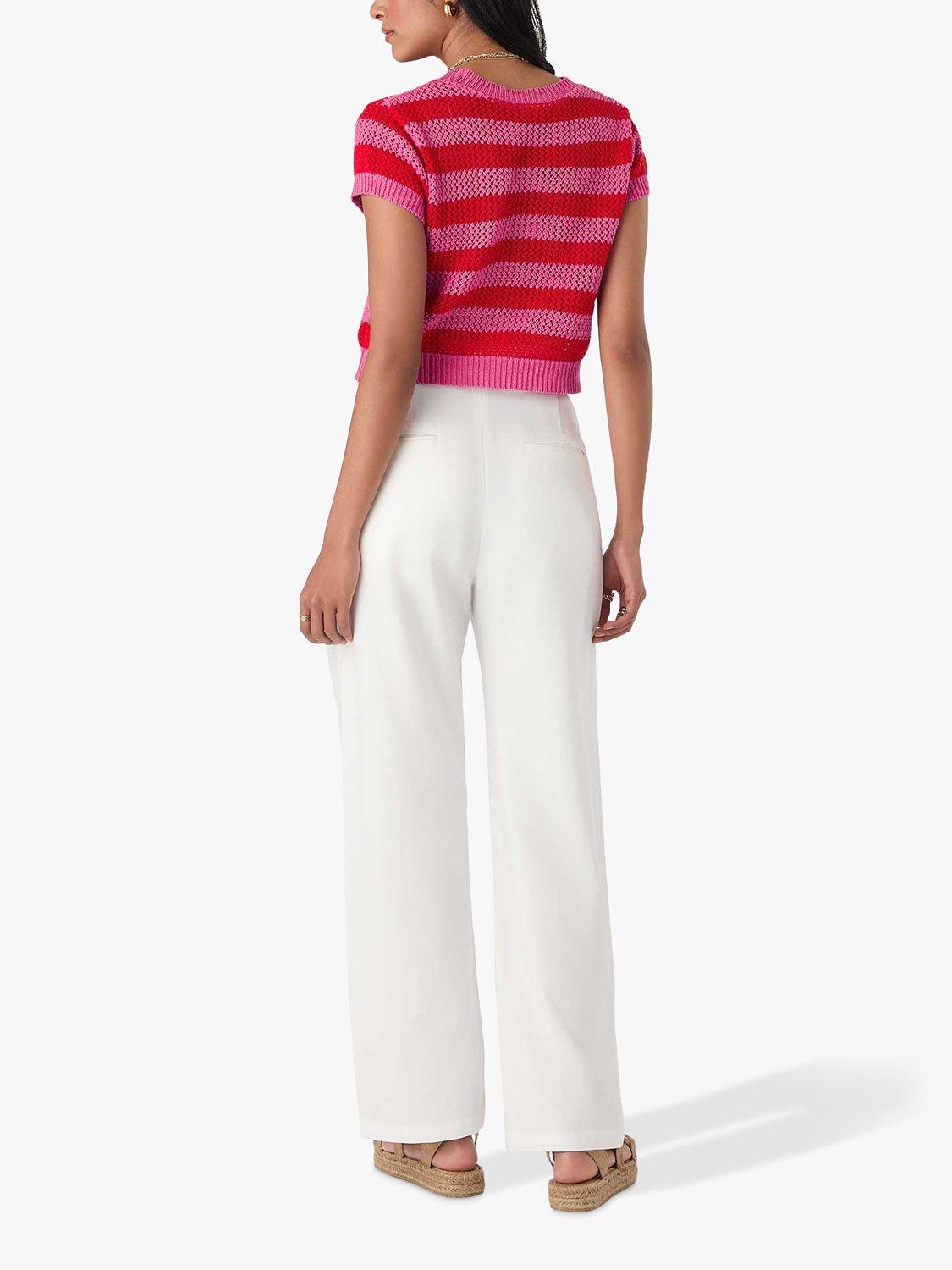 Product image 3 of 5, which shows OMNES Lexi Cotton Short Sleeve Jumper, Magenta, XXS