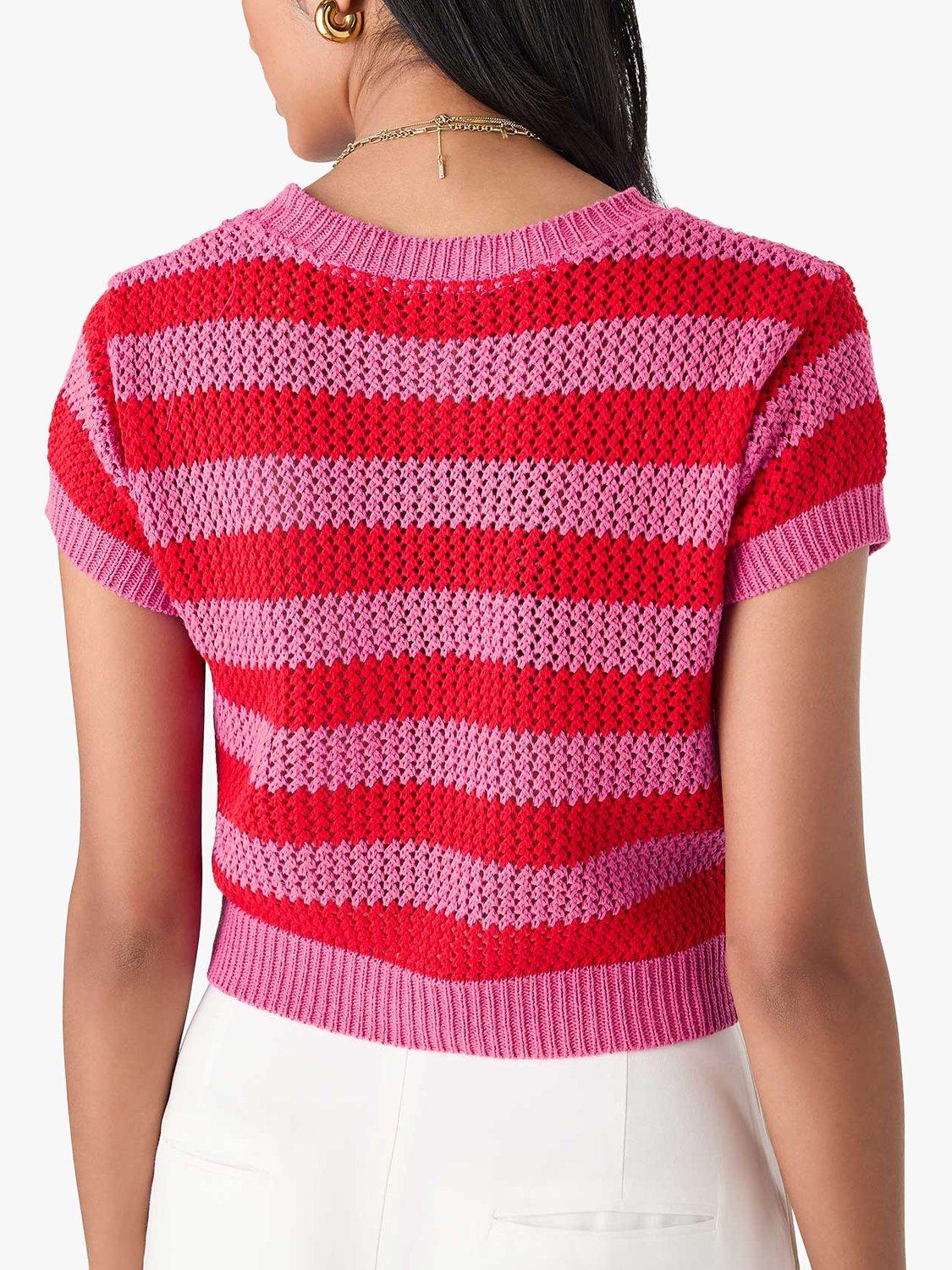 Product image 4 of 5, which shows OMNES Lexi Cotton Short Sleeve Jumper, Magenta, XXS