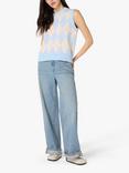 OMNES Bobbi Knit Tank Top, Blue/Multi