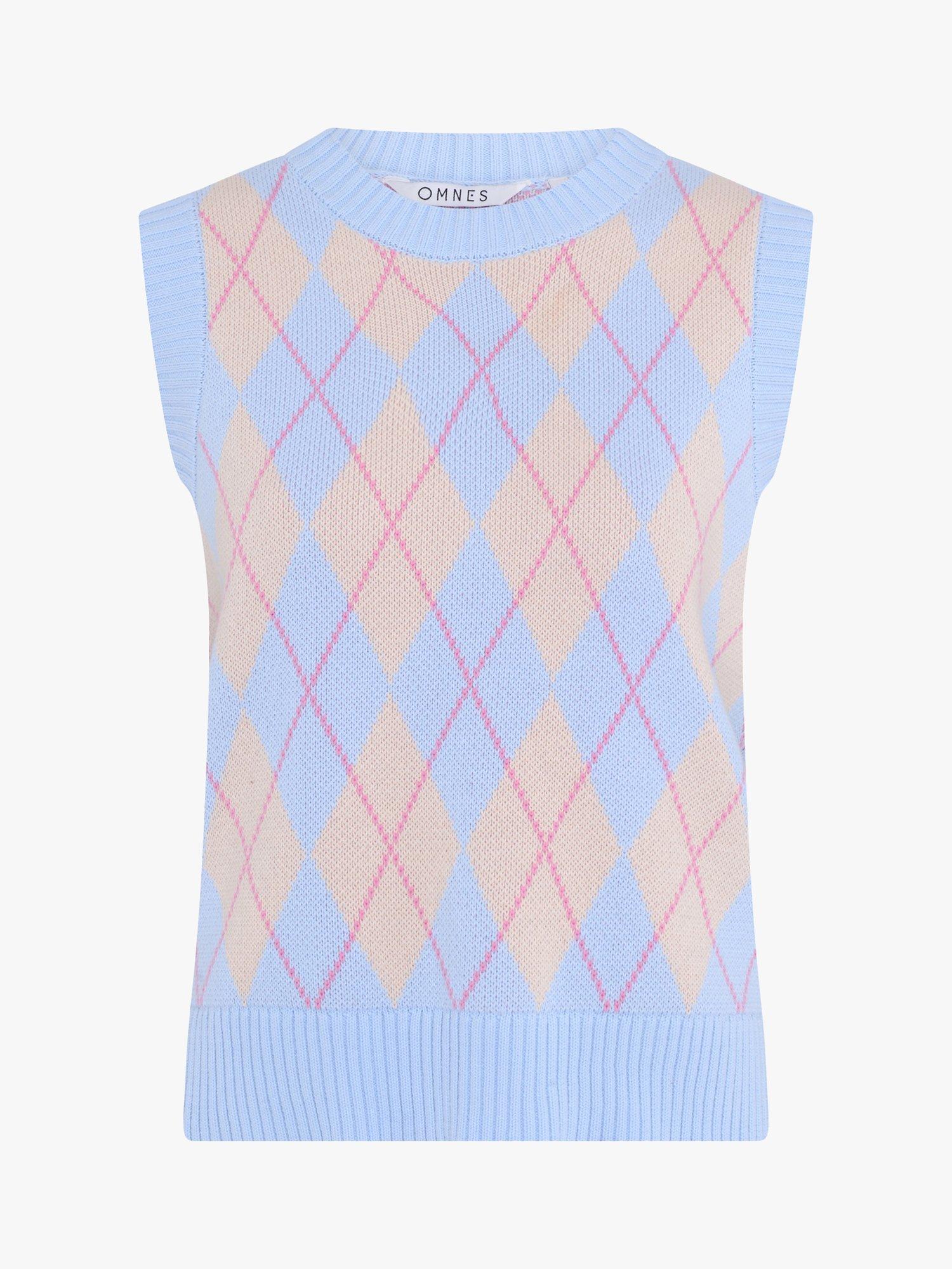 Product image 5 of 5, which shows OMNES Bobbi Knit Tank Top, Blue/Multi, XS