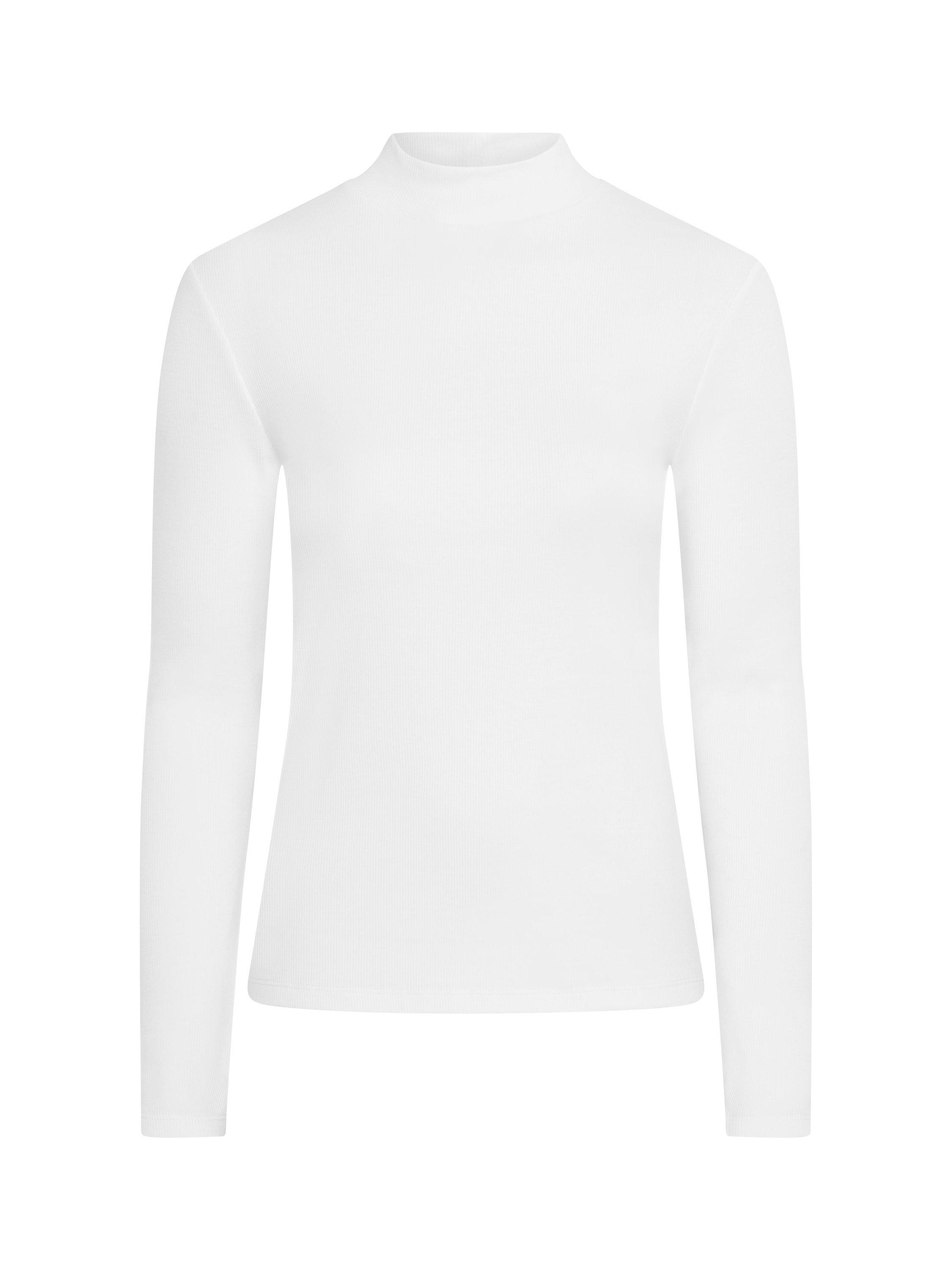 Product image 5 of 5, which shows OMNES North Mock Neck Top, Cream, XS