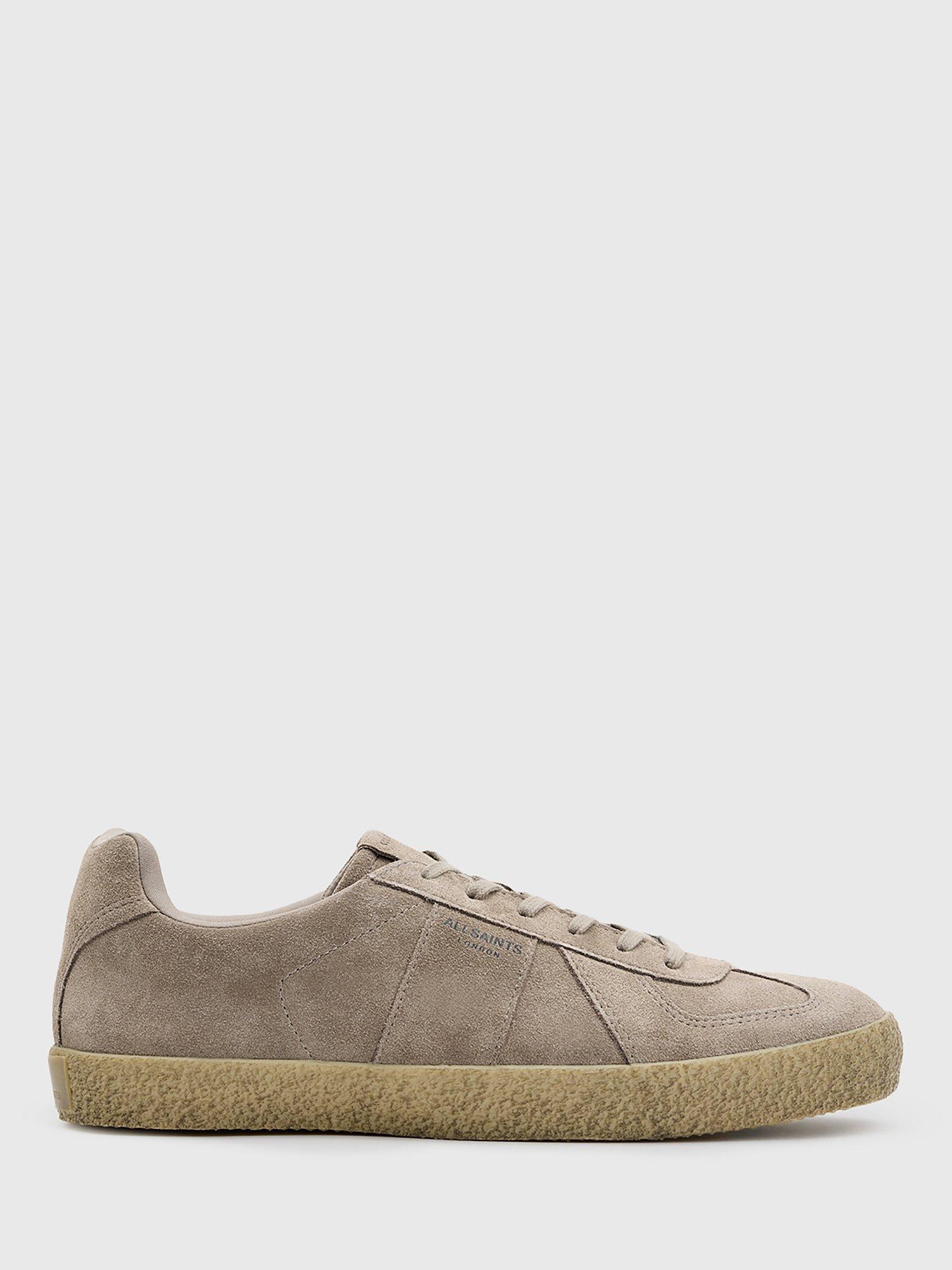 AllSaints Jaimee Suede Low Top Trainers, Taupe
