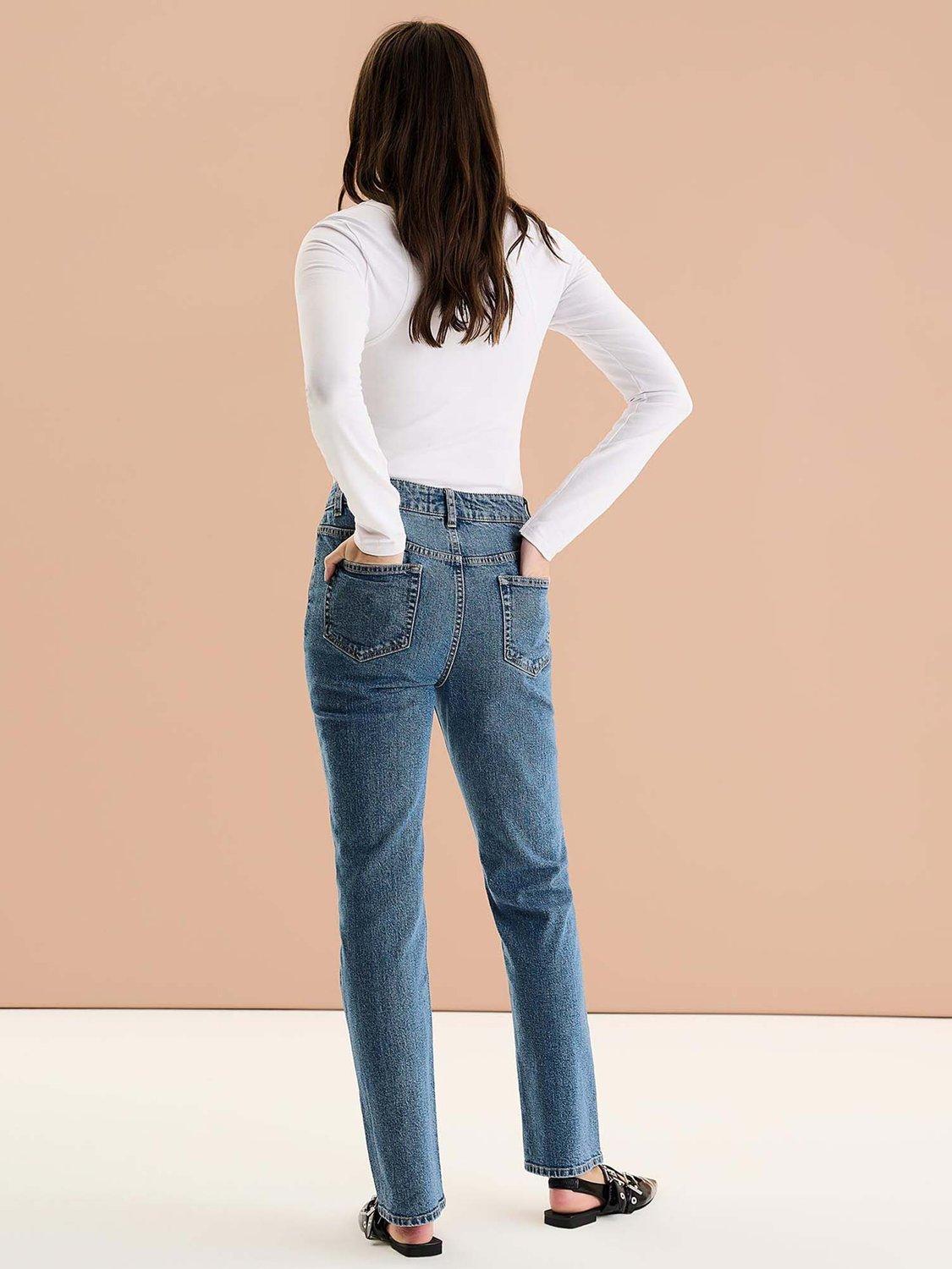 Product image 3 of 5, which shows OMNES Jana Straight Cut Jeans, Blue, 6