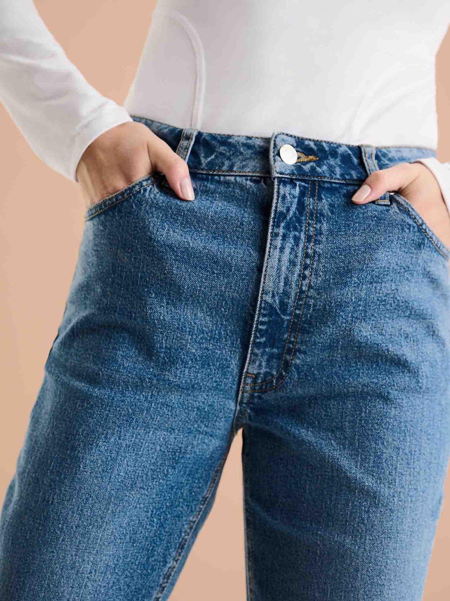 Product image 4 of 5, which shows OMNES Jana Straight Cut Jeans, Blue, 6
