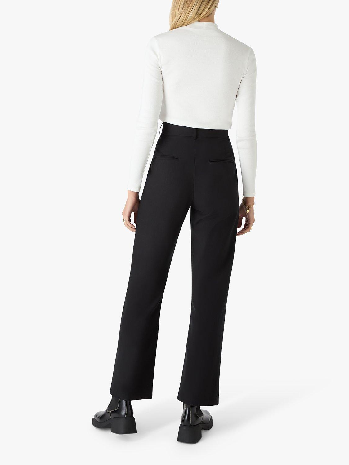 Product image 3 of 4, which shows OMNES Cinnamon Straight Leg Trousers, Black, 6