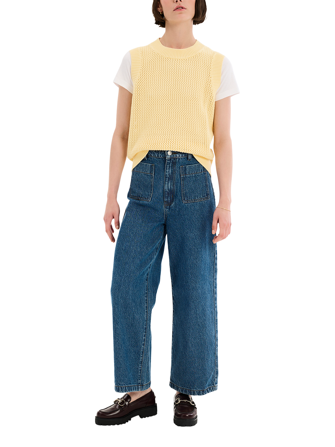 OMNES Bobbi Knitted Tank Top, Lemon