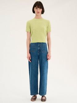 OMNES Lexi Short Sleeve Jumper, Lime, Lime