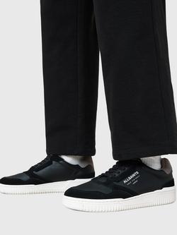 AllSaints Regan Low Top Trainers, Black/Multi - view 2, Black/Multi