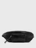 AllSaints Spitalfields Leather Bum Bag, Black Black