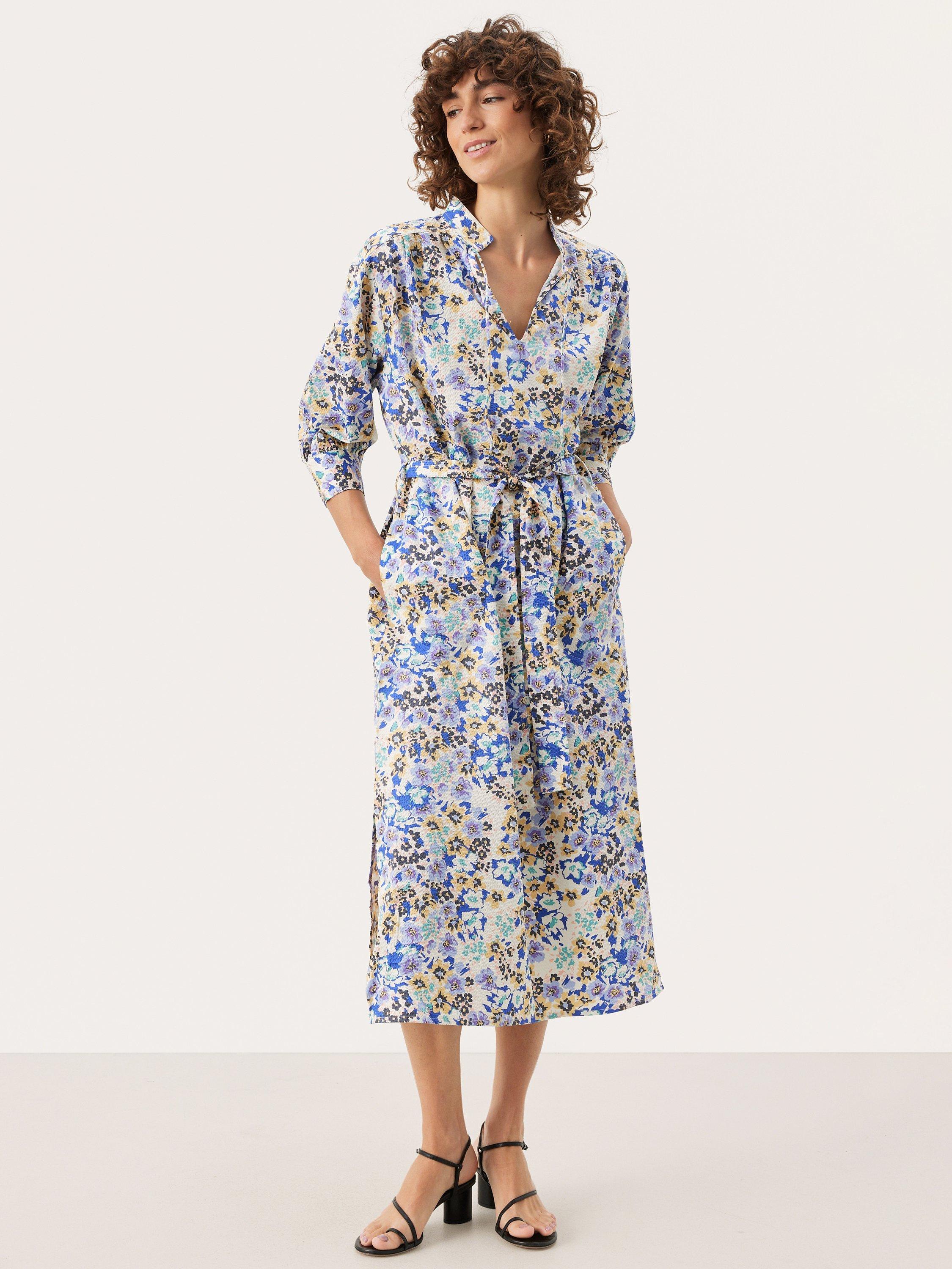 Product image 1 of 6, which shows Part Two Ena Floral Dress, Blue/Multi, 8