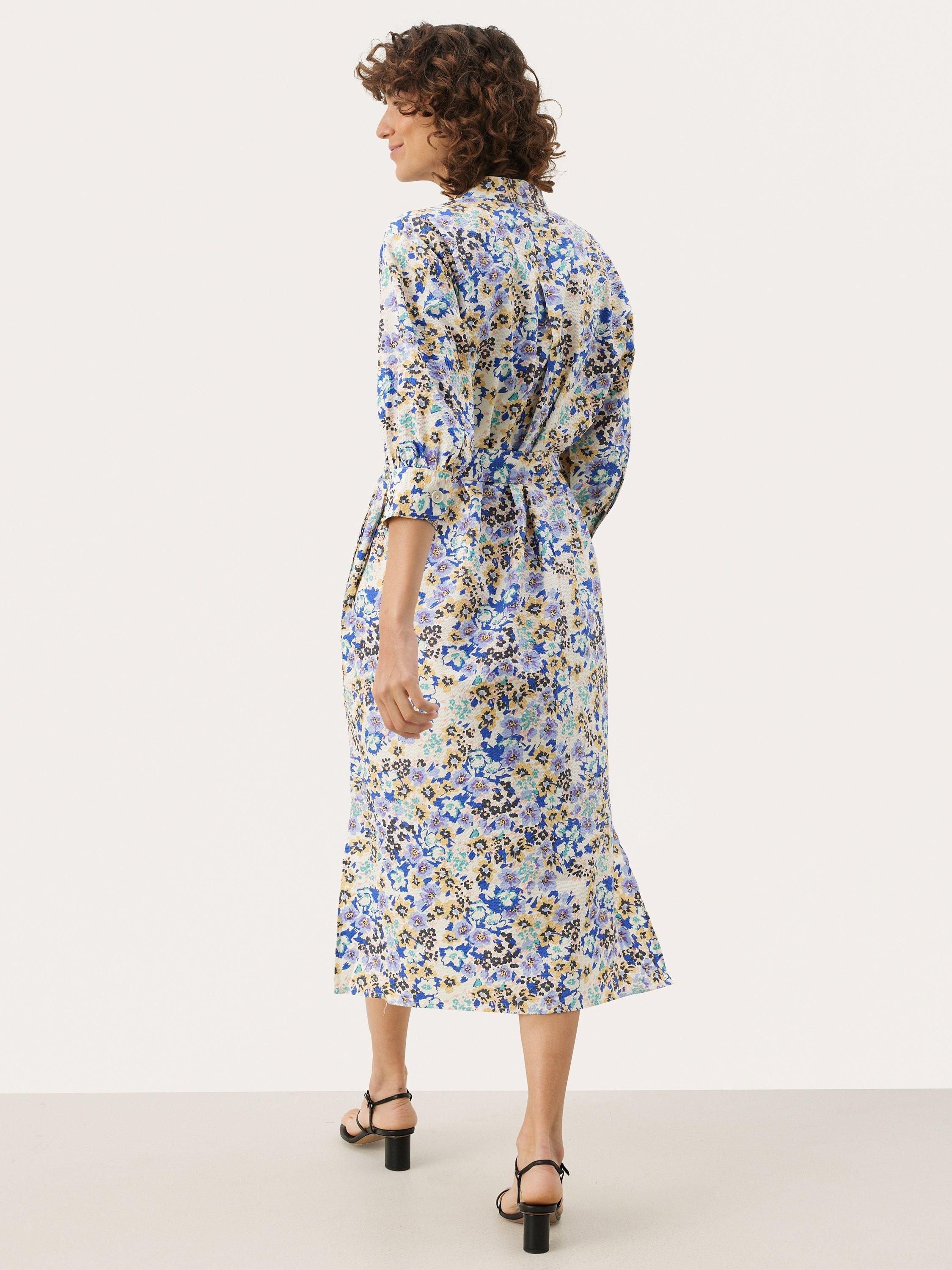Product image 2 of 6, which shows Part Two Ena Floral Dress, Blue/Multi, 8