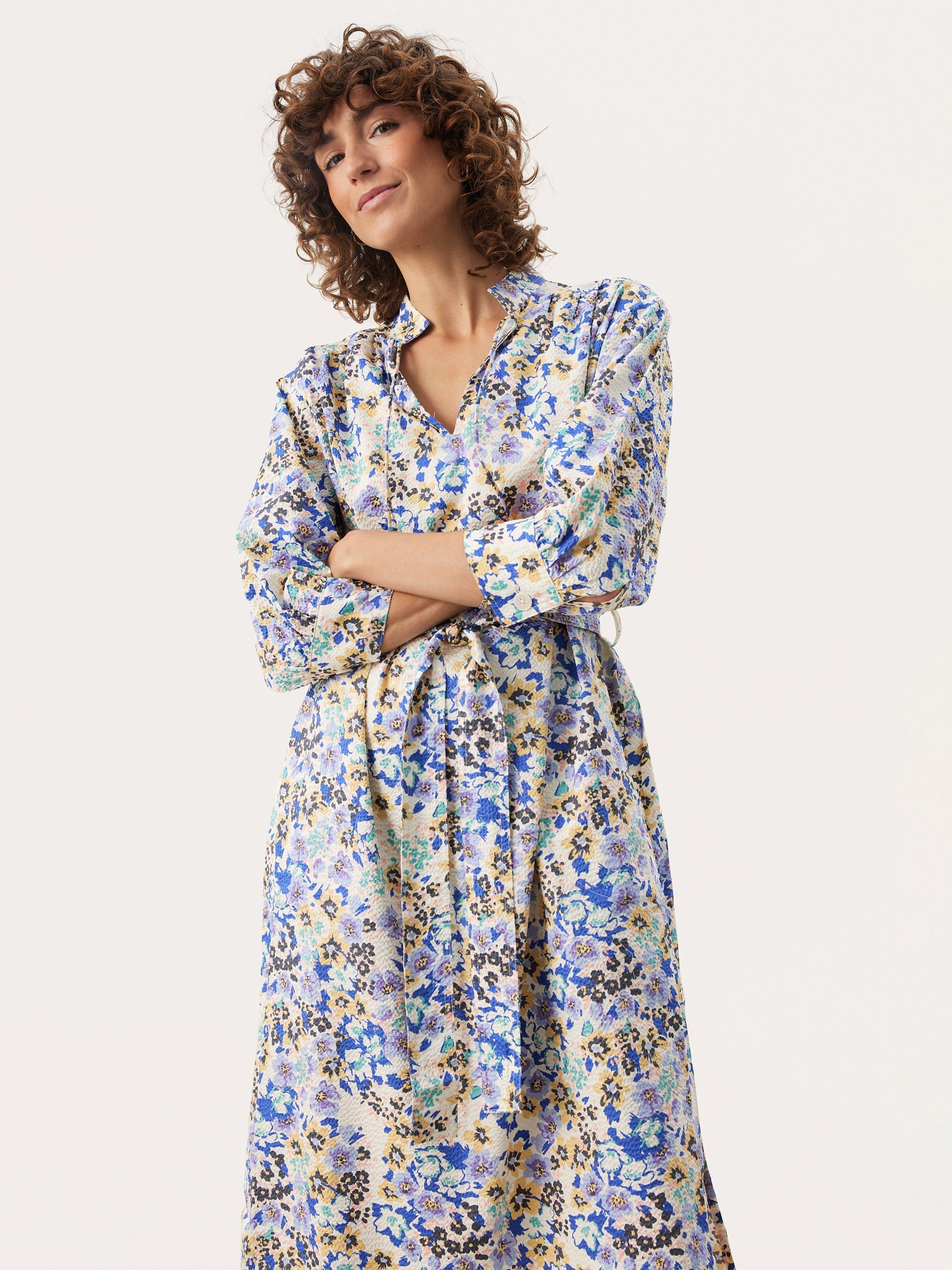 Product image 3 of 6, which shows Part Two Ena Floral Dress, Blue/Multi, 8