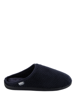 totes Isotoner Swept Back Popcorn Mule Slippers, Navy