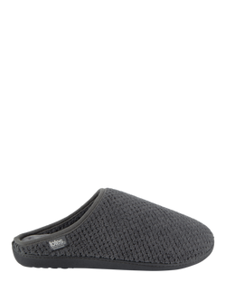 totes Isotoner Swept Back Popcorn Mule Slippers, Graphite