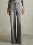 Reiss Petite Crete Wide Leg Jeans, Washed Grey
