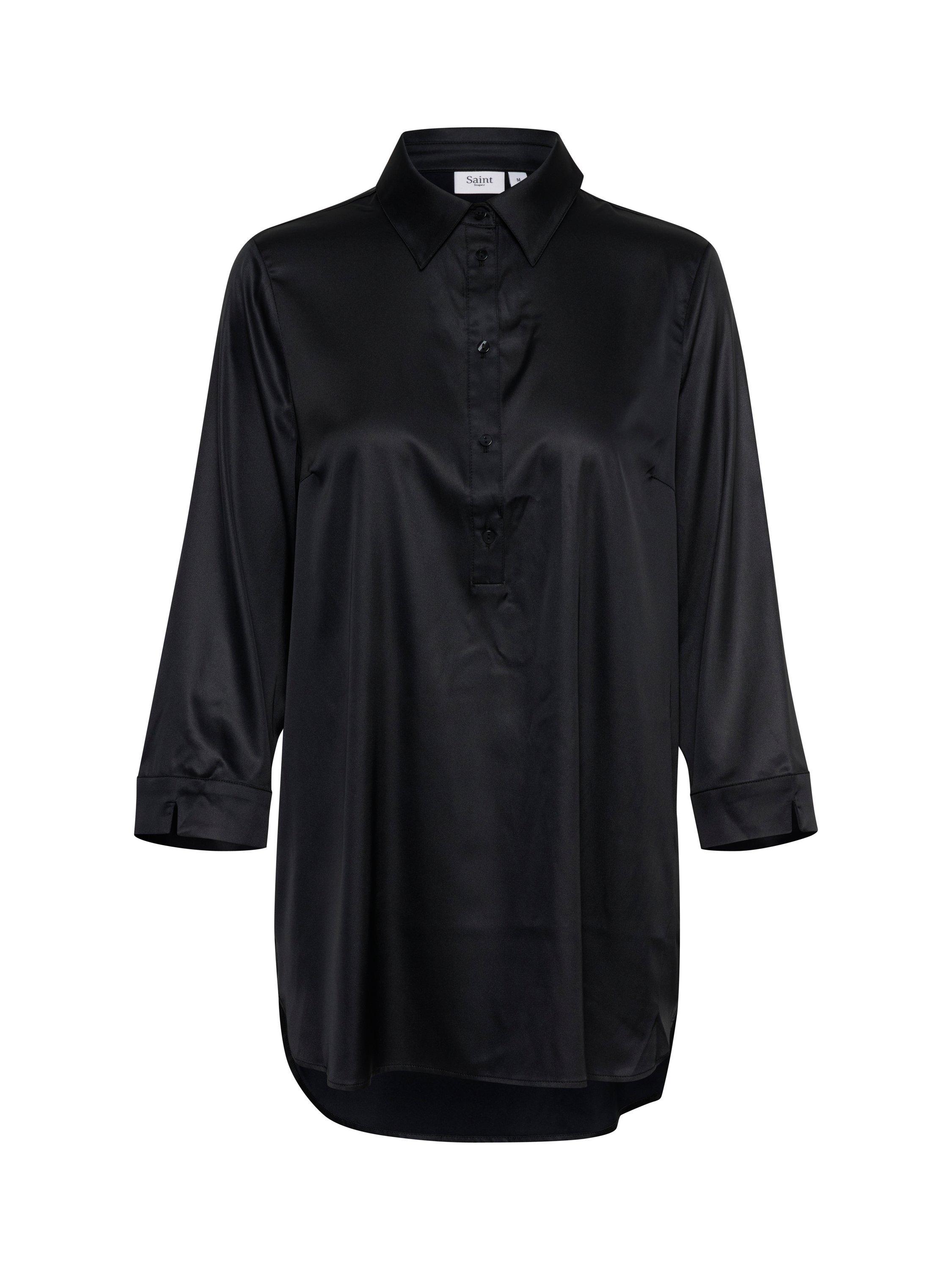 Product image 3 of 5, which shows Saint Tropez Zhor Satin Tunic, Black, XS
