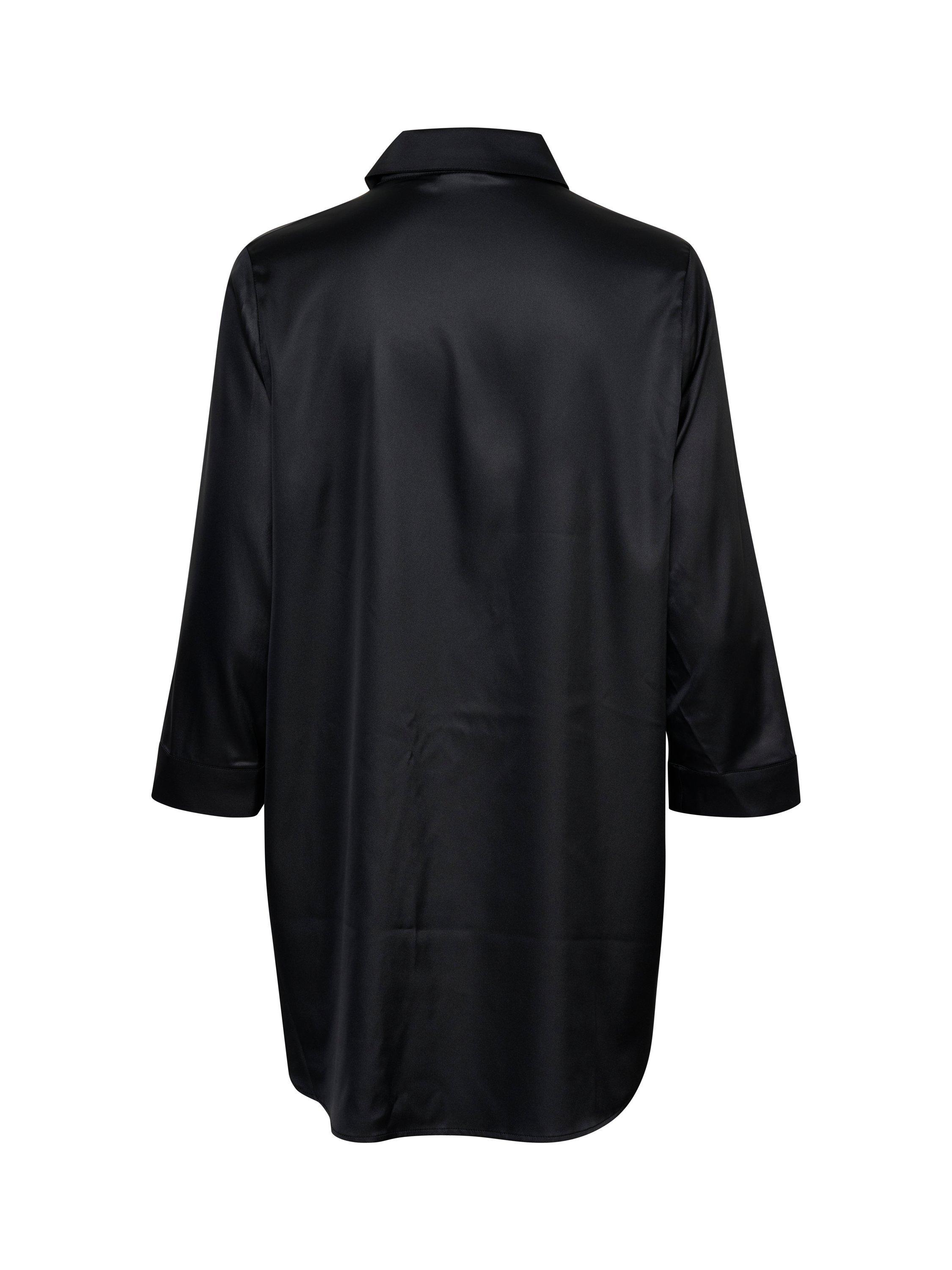 Product image 4 of 5, which shows Saint Tropez Zhor Satin Tunic, Black, XS