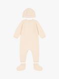 Petit Bateau Baby Cotton Knit Jumpsuit, Hat & Socks Gift Set, Cream
