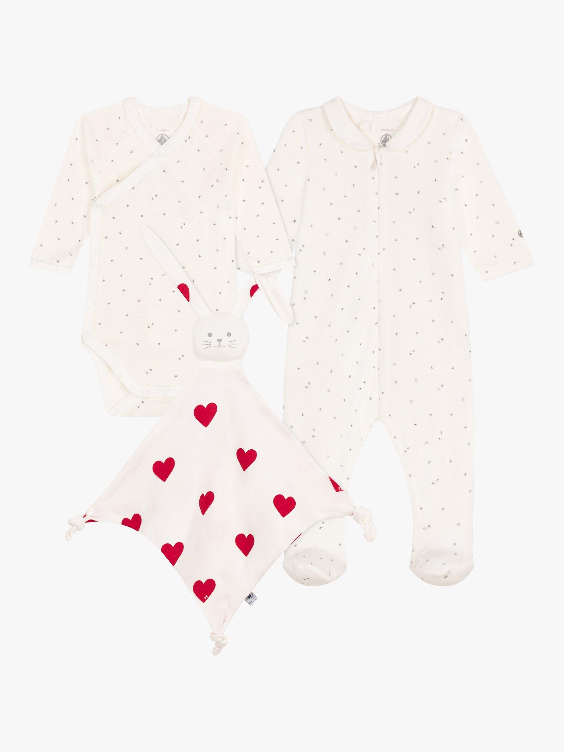 Product image 1 of 4, which shows Petit Bateau Baby 3 Piece Gift Set, White/Multi, 3 months
