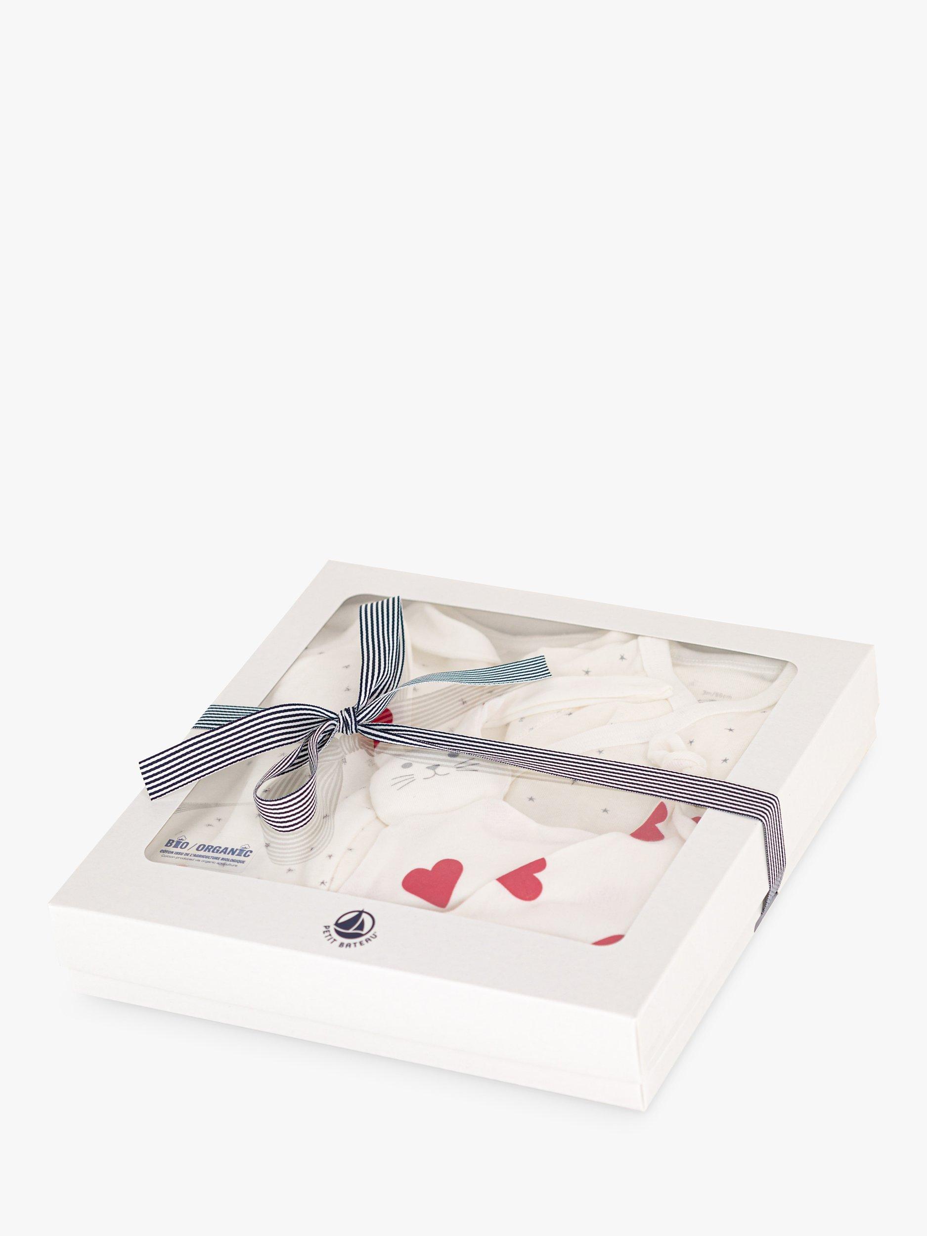 Product image 4 of 4, which shows Petit Bateau Baby 3 Piece Gift Set, White/Multi, 3 months