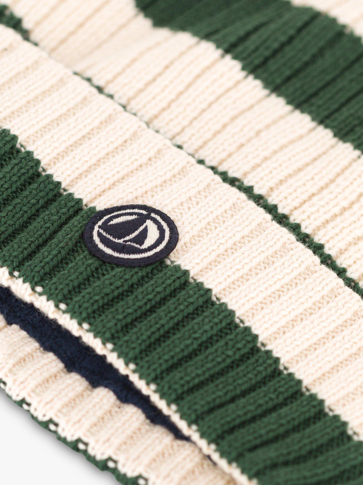 Product image 2 of 2, which shows Petit Bateau Kids' Cotton Knit Beanie Hat, Avoriaz /Avalanche, 3-4 years