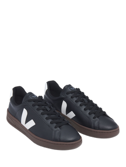 VEJA Urca Lace Up Trainers, Black White - view 2, Black White